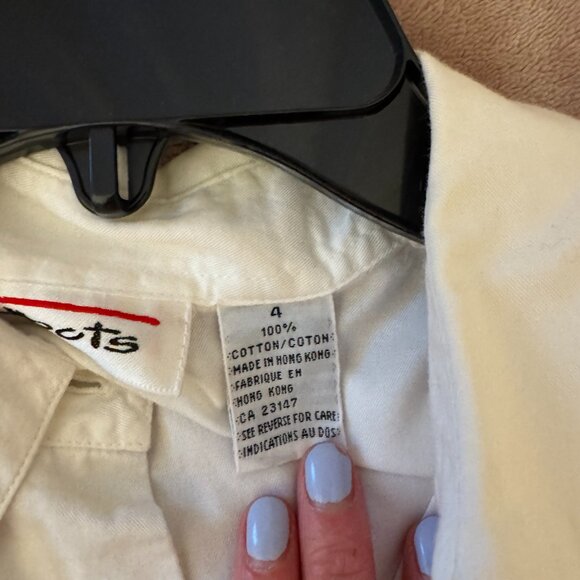 Vintage Talbots White Button Down Shirt - Picture 3 of 4